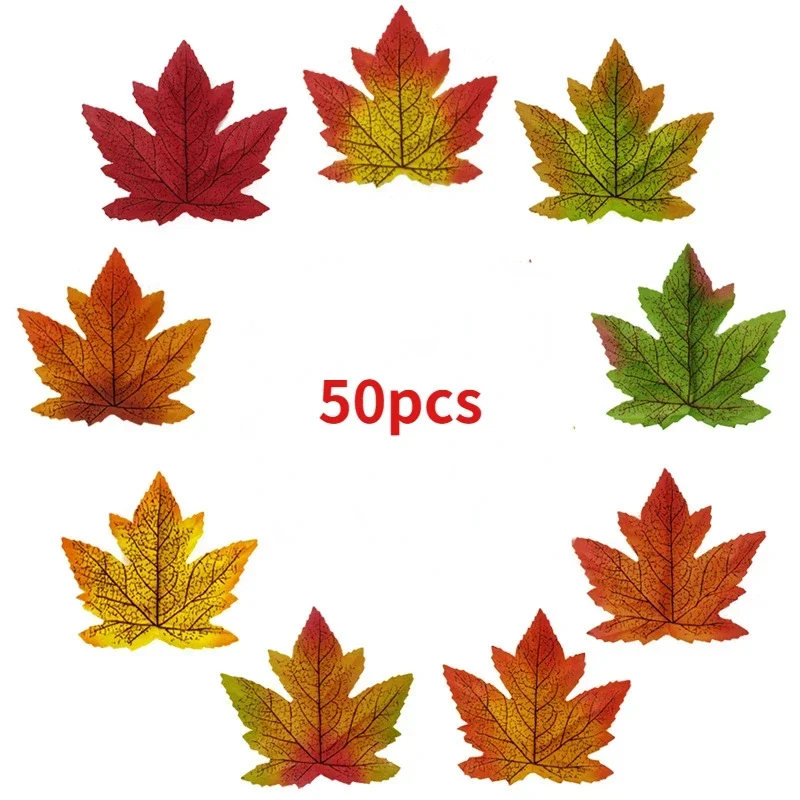 Sphagnum Moss Dry - 50pcs Artificial Maple Leaf Halloween Harvest