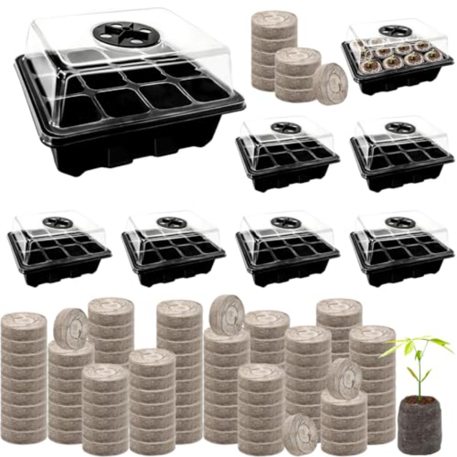 Peat Pellet Tray - 8 Pack Seed Starter Tray with