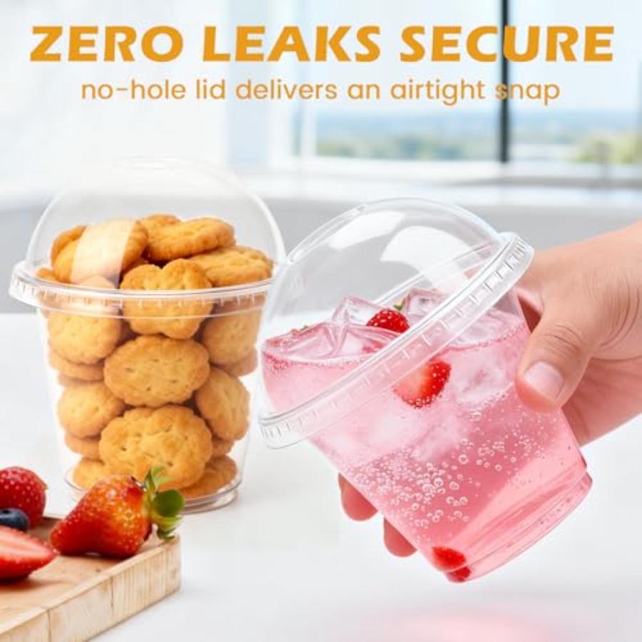 200 Pack 9 oz Clear Plastic Cu - Plastic Dome Clear recension och pris