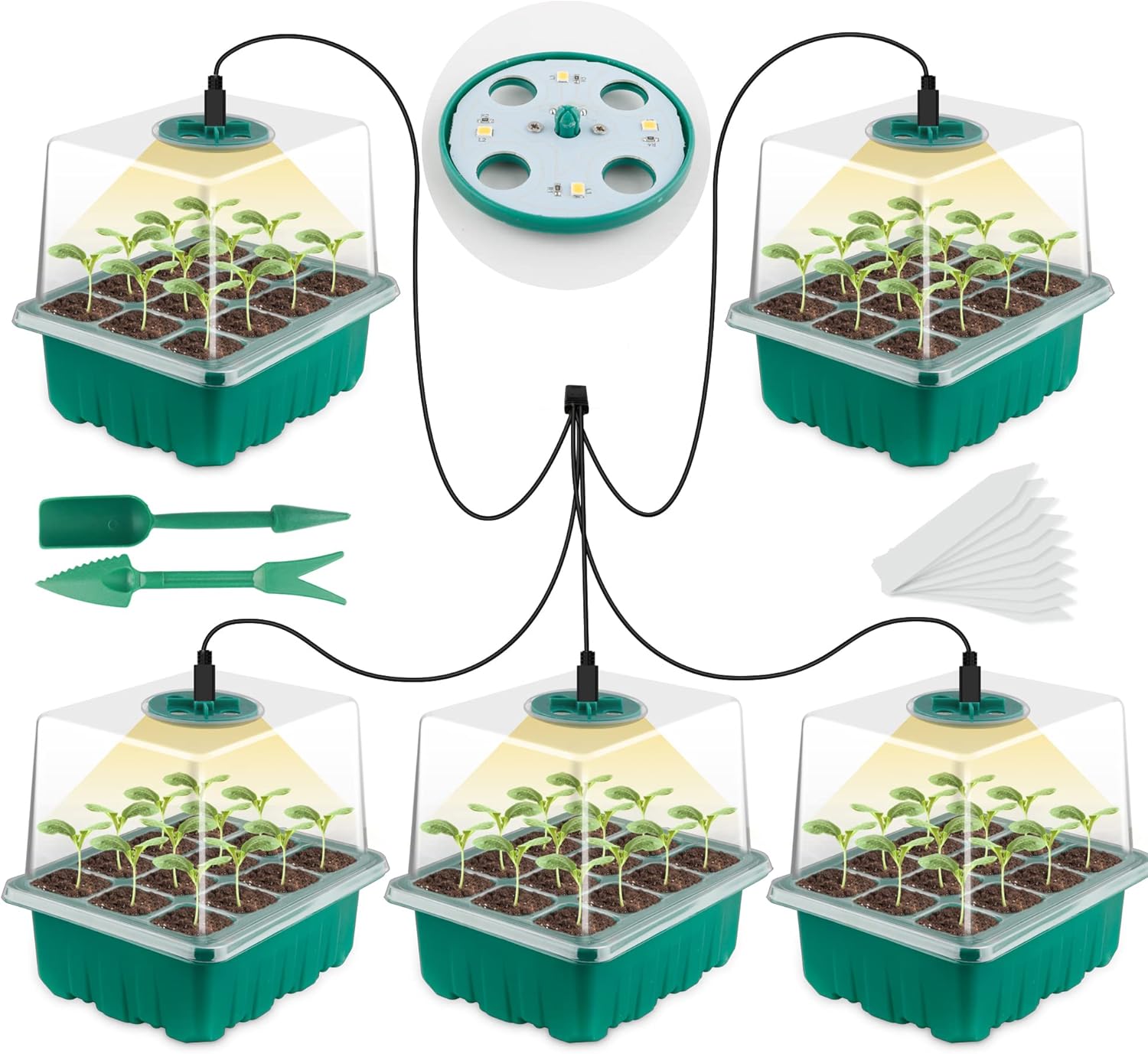 Seed Starter Tray with Grow Li - Humidity Dome Kit recension och pris