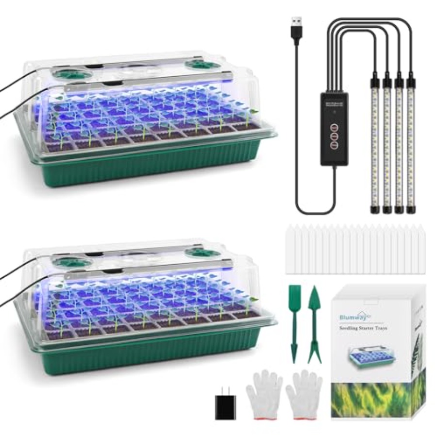 Seed Starter Tray with Grow Li - Humidity Dome Kit recension och pris