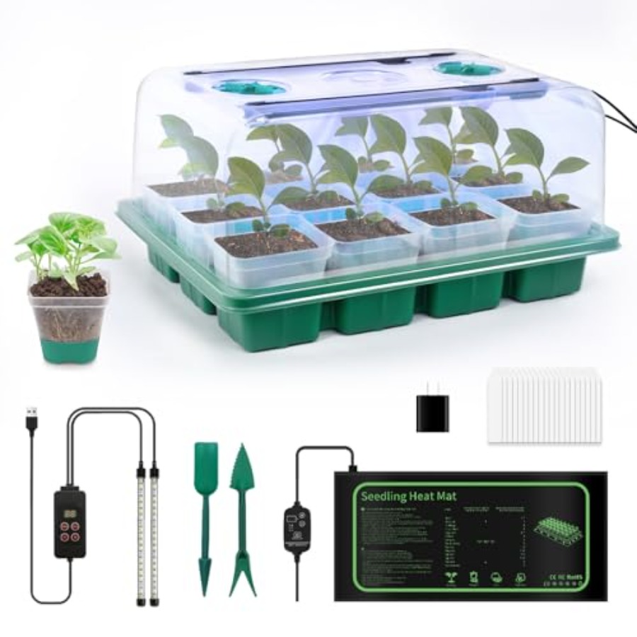 Seed Starter Kit with Grow Lig - Humidity Dome Kit recension och pris