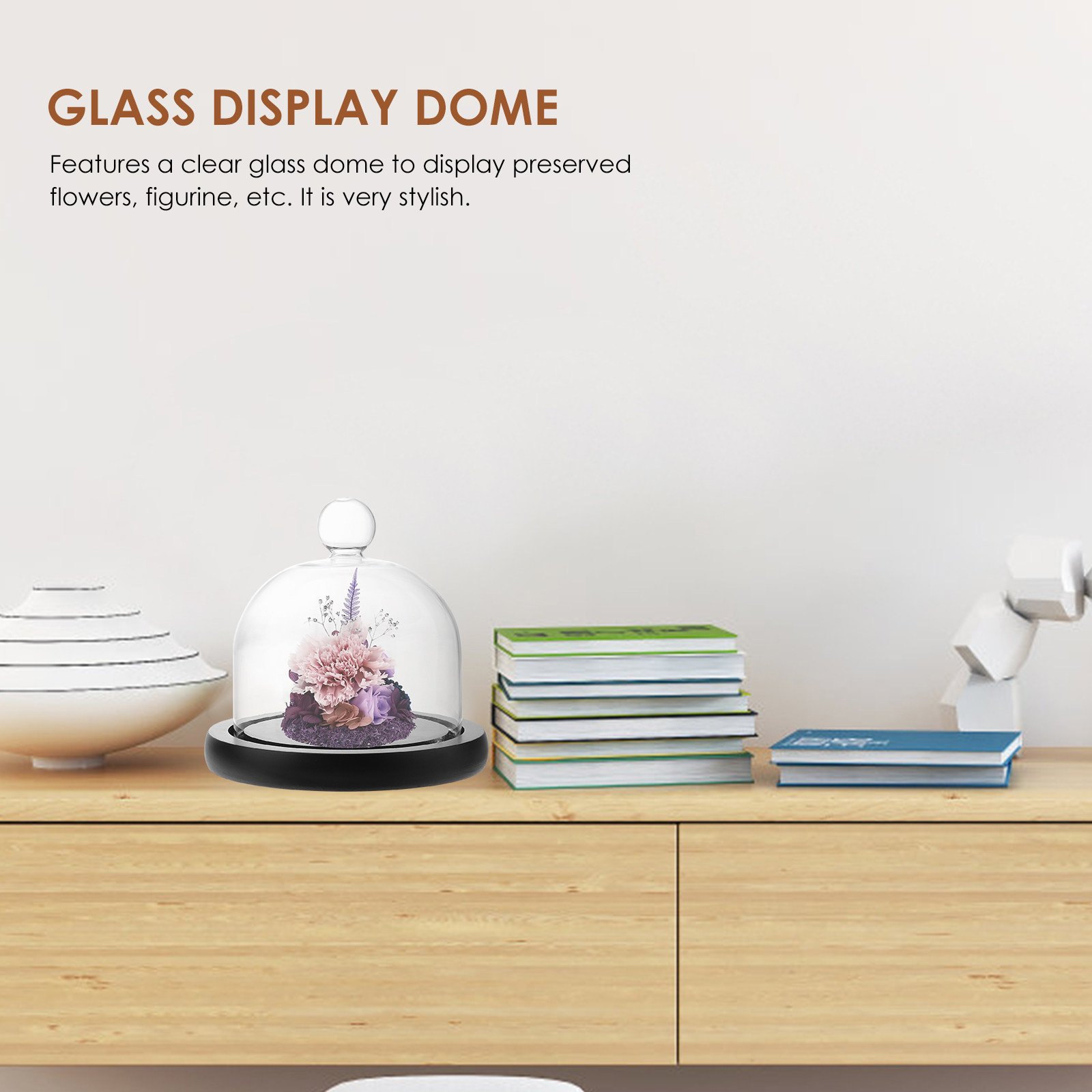 Glass Display Dome Clear Cover - Plastic Dome Clear recension och pris