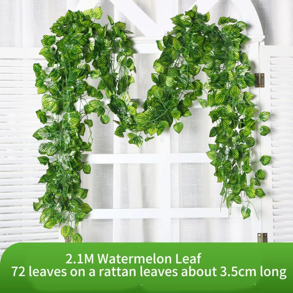 2.1M Green Ivy Leaf Hanging Vi - Sphagnum Moss Dry recension och pris