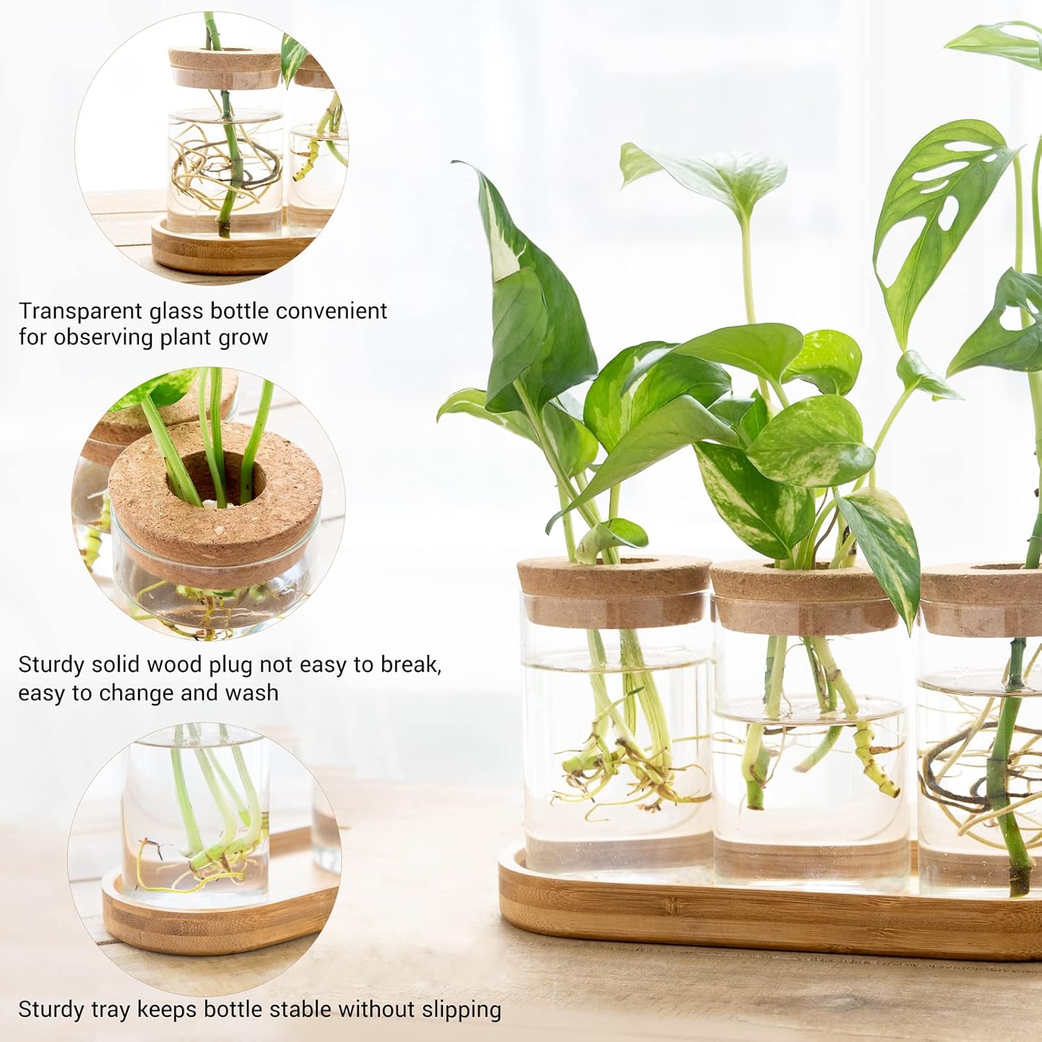 3 Pcs Glass Plant Propagation  - Propagation Station Vase recension och pris