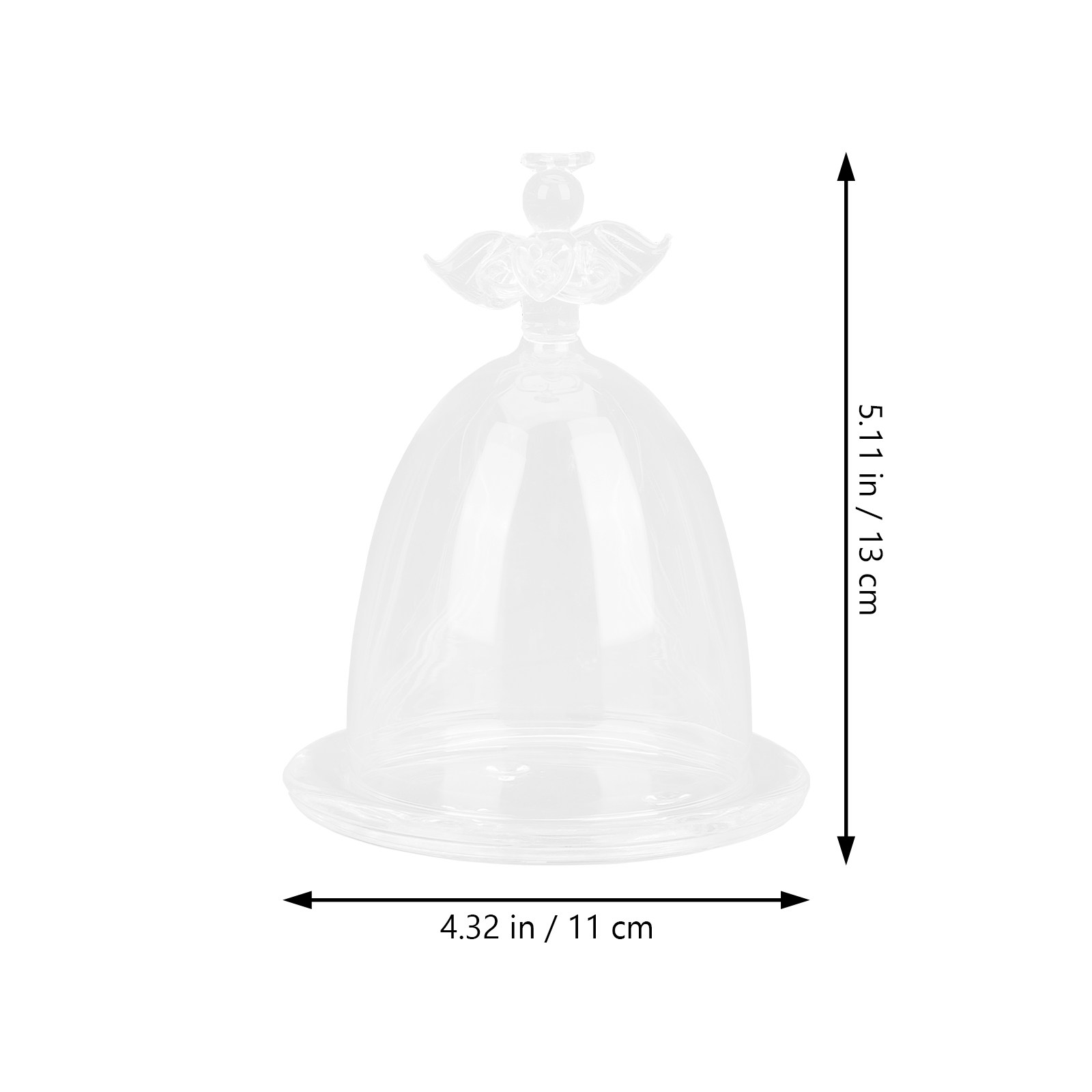 Angel Shaped Glass Dome Preser - Plastic Dome Clear recension och pris