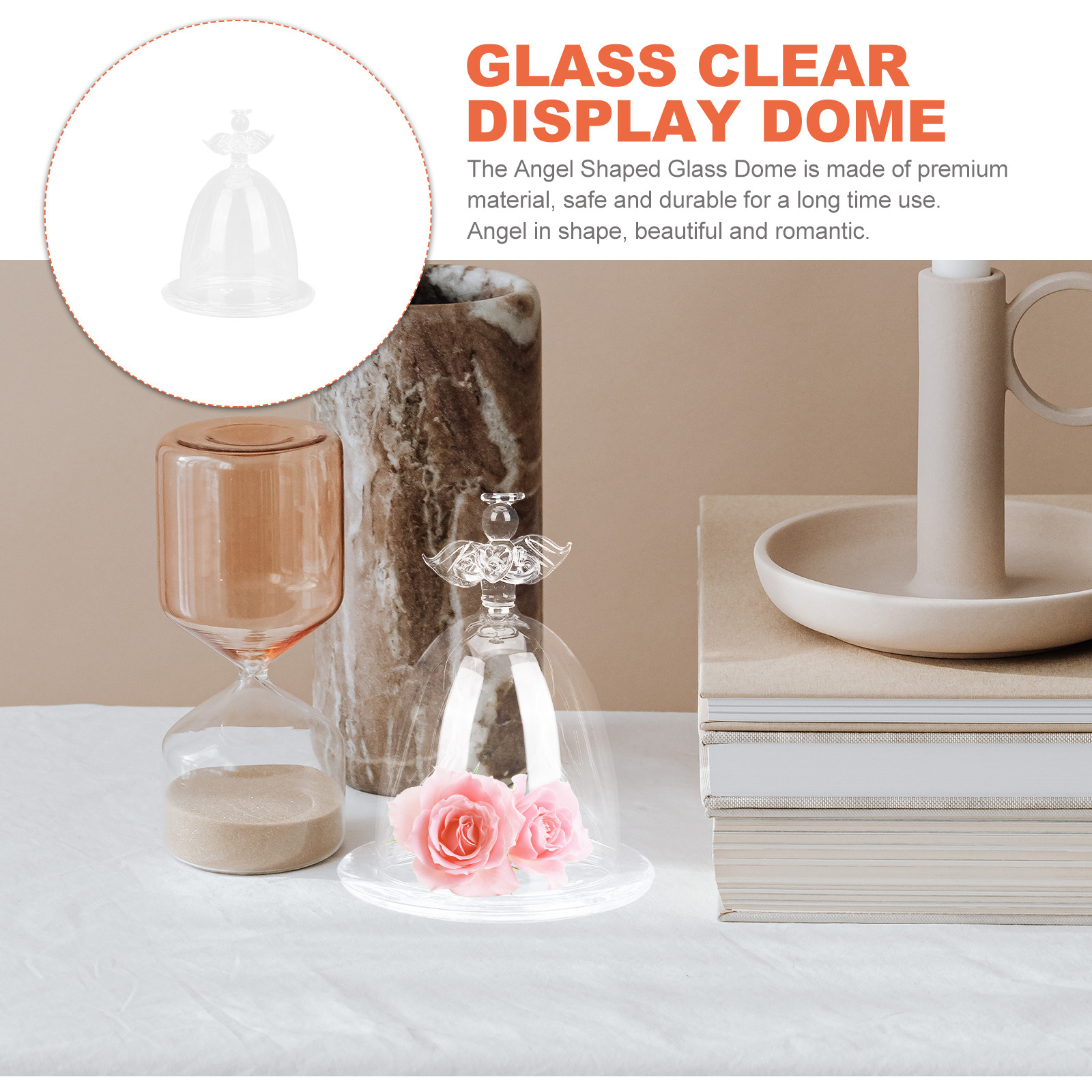 Angel Shaped Glass Dome Preser - Plastic Dome Clear recension och pris