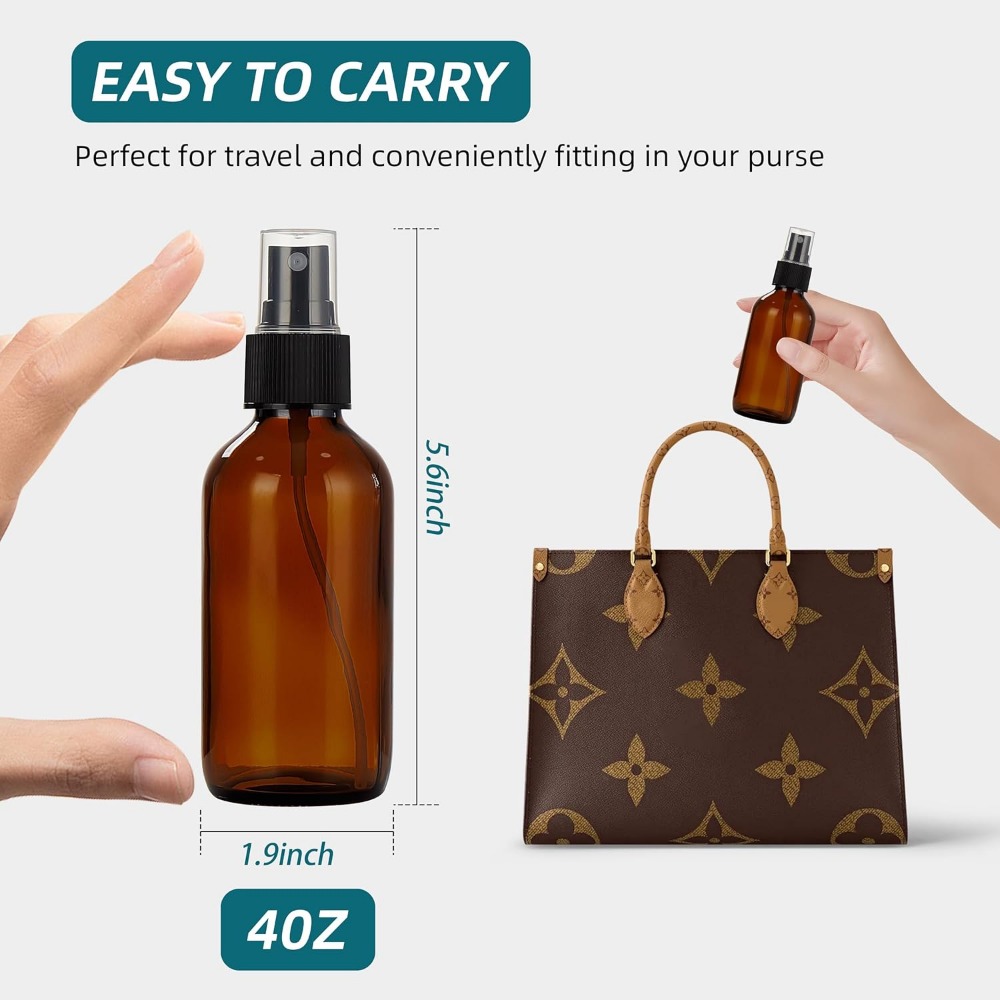 4 oz Amber Glass Spray Bottles - Misting Bottle Fine recension och pris