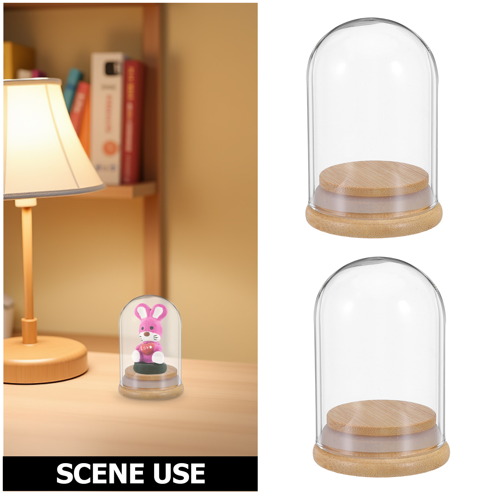 6Pcs Clear Glass Cloche Dome D - Plastic Dome Clear recension och pris