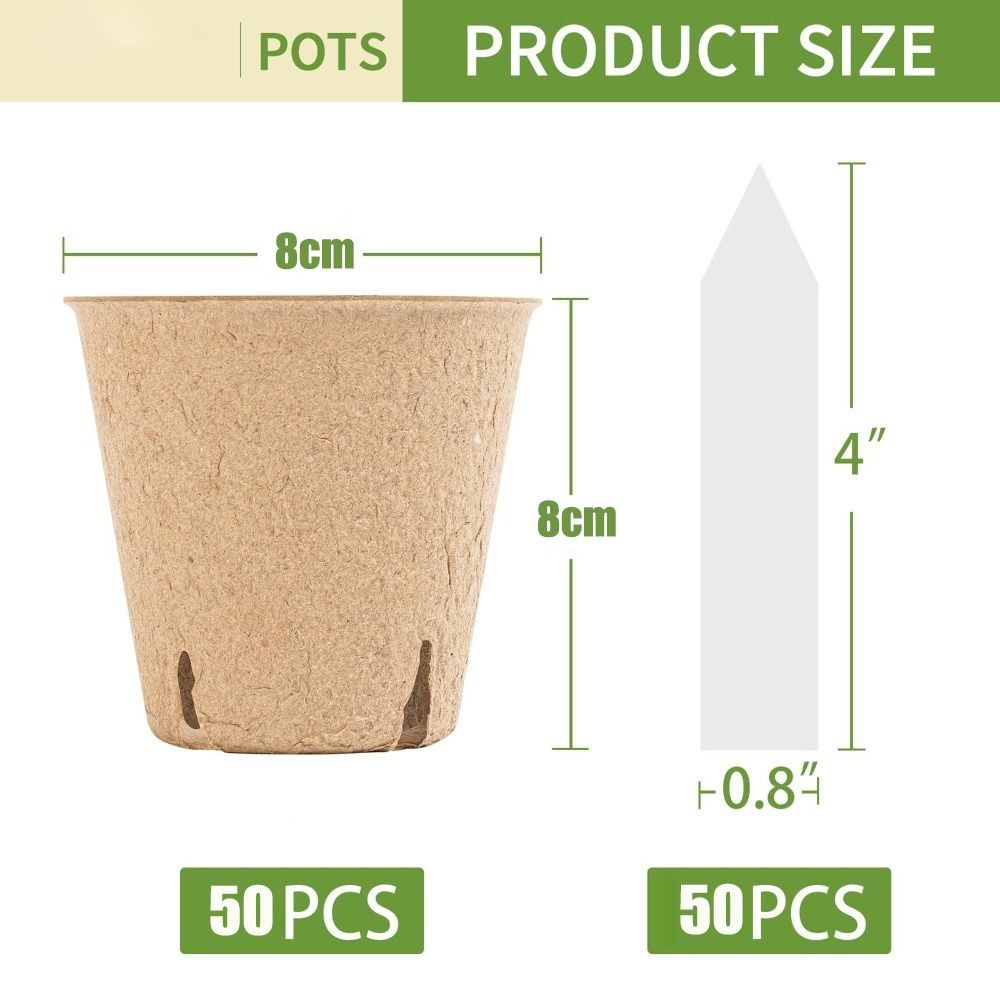 50PCS Biodegradable Plant Star - Peat Pellet Tray recension och pris