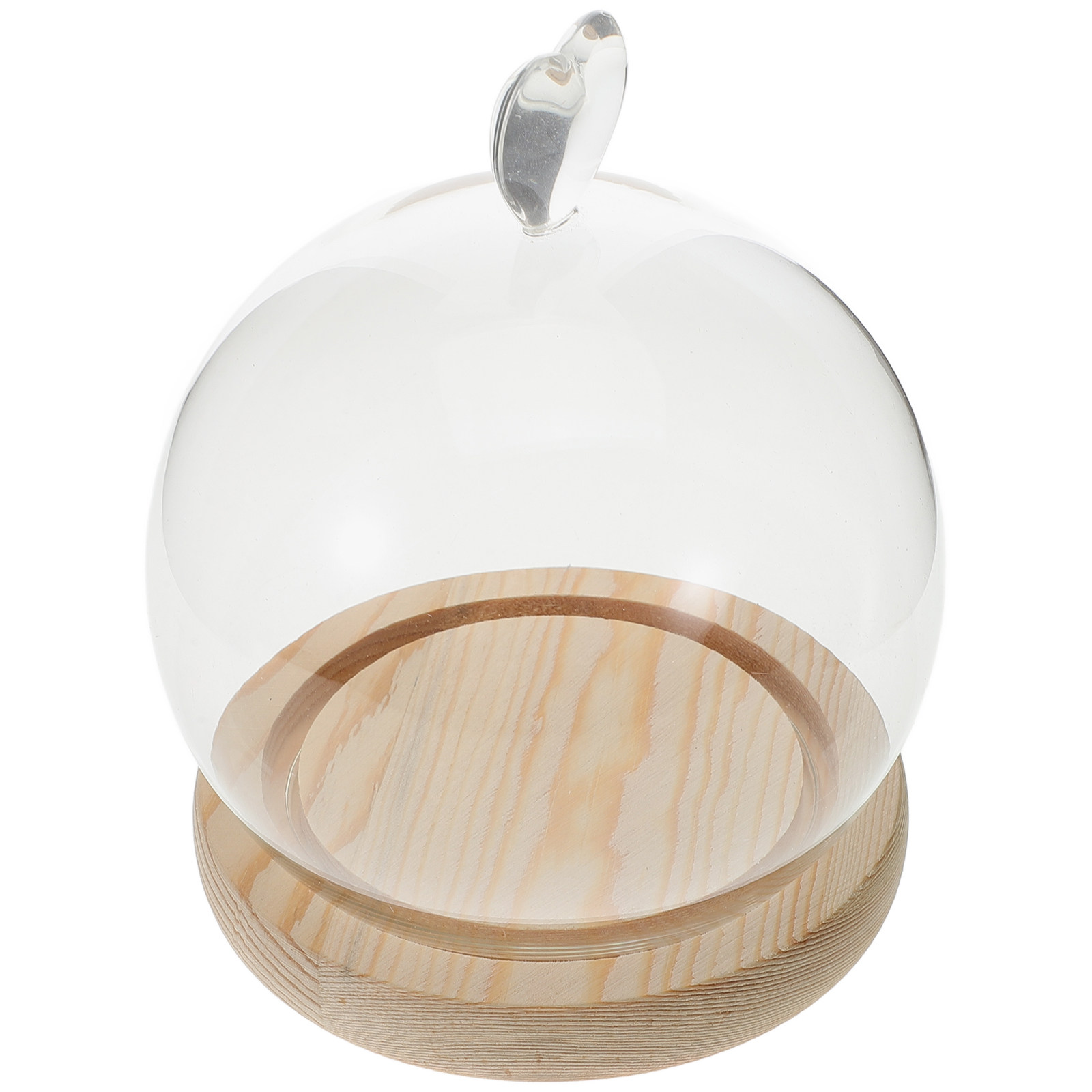 1Set Glass Dome Cloche Heart S - Plastic Dome Clear recension och pris