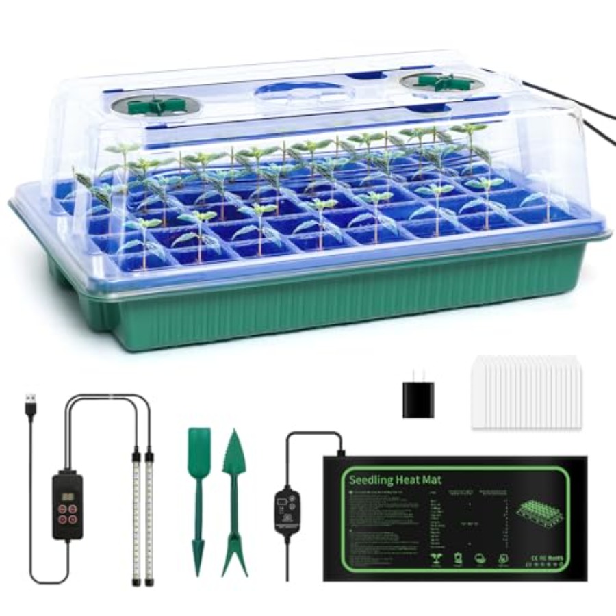 Seed Starter Kit with Grow Lig - Humidity Dome Kit recension och pris
