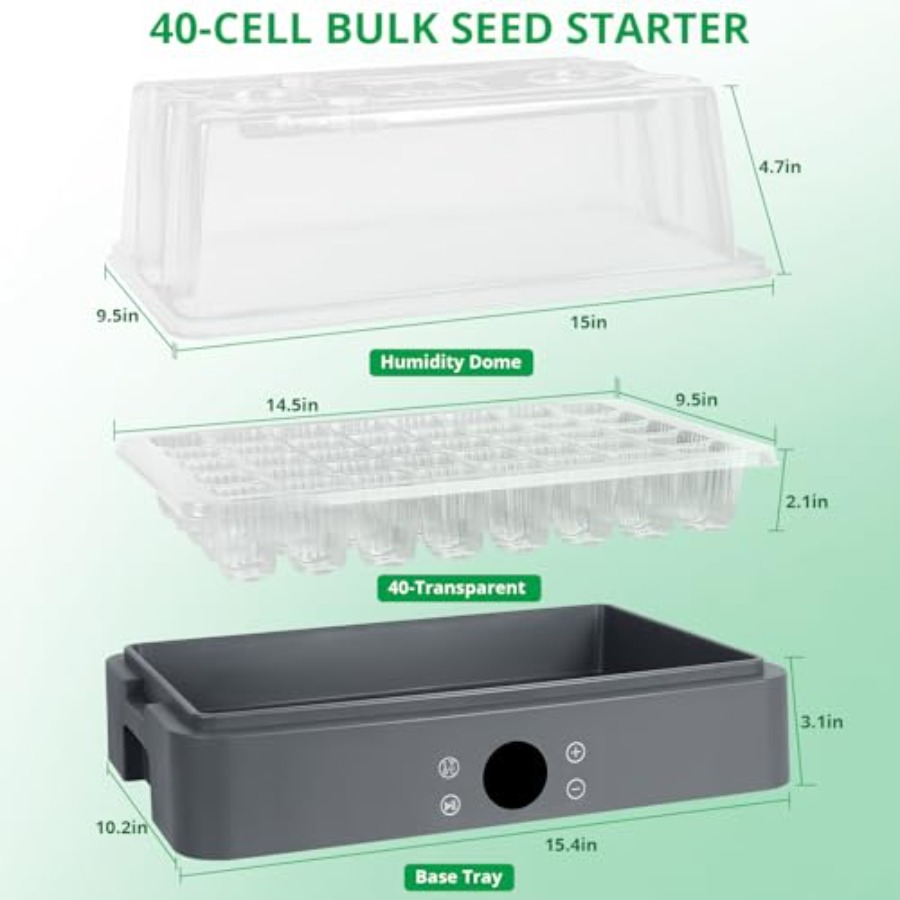 Seed Starter Tray with Grow Li - Humidity Dome Kit recension och pris