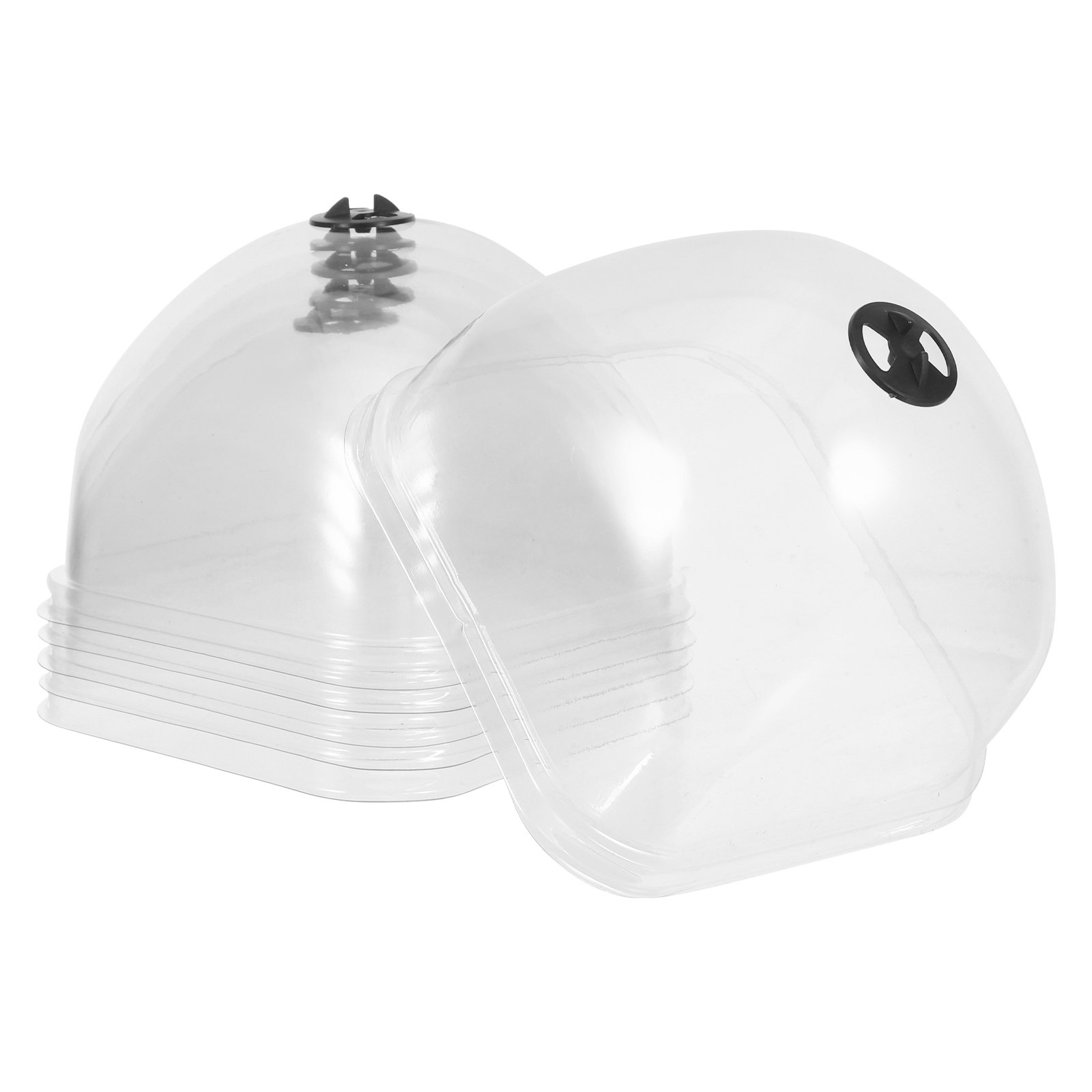 6Pcs Plant Cover Humidity Dome - Plastic Dome Clear recension och pris