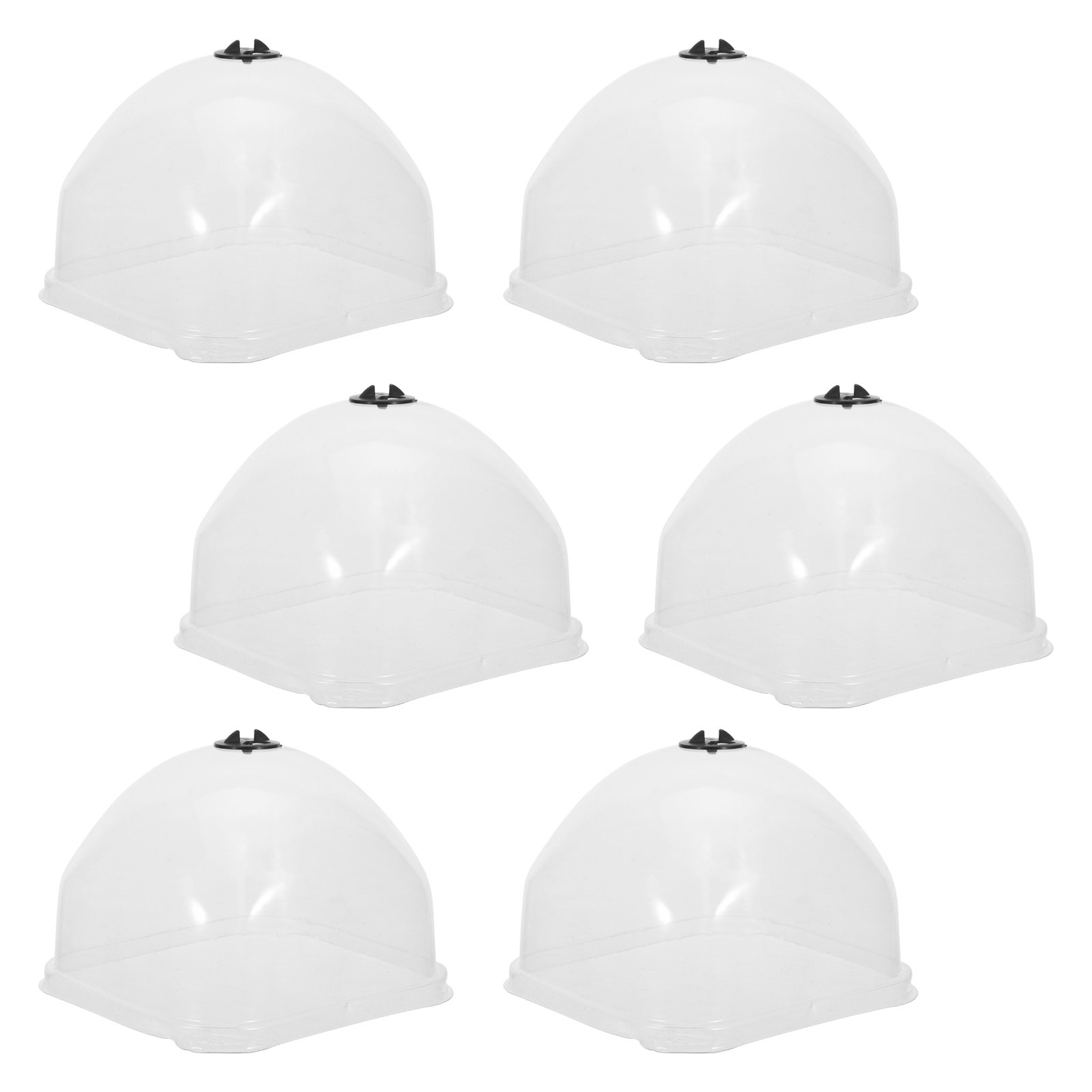 6Pcs Humidity Domes Plant Prot - Plastic Dome Clear recension och pris